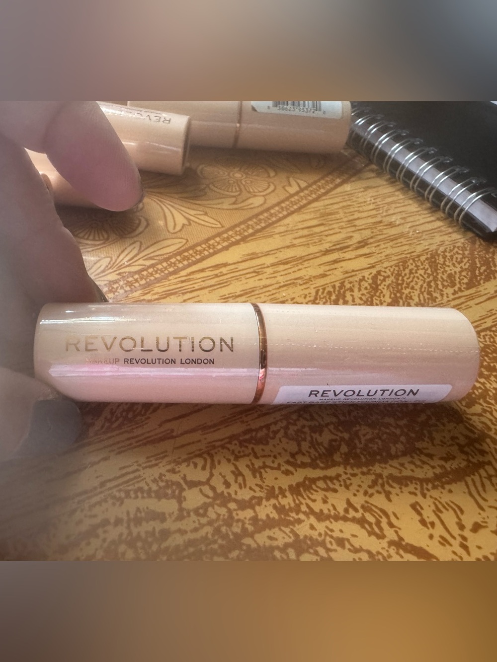 6 Revolution Dual-Ended Concealer Sticks in Light Beige with Rose Gold Accents